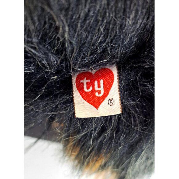 Vintage Ty Yorkshire Terrier Dog Plush Toy Red Bow Stuffed 1990 Yorkie Puppy - Picture 9 of 10